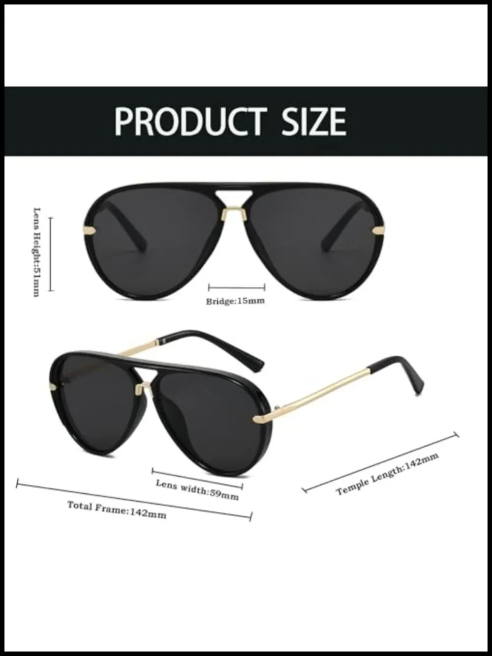 Retro Round Double Bridge Metal Frame Sunglasses Women Men UV400 Pilot Shades